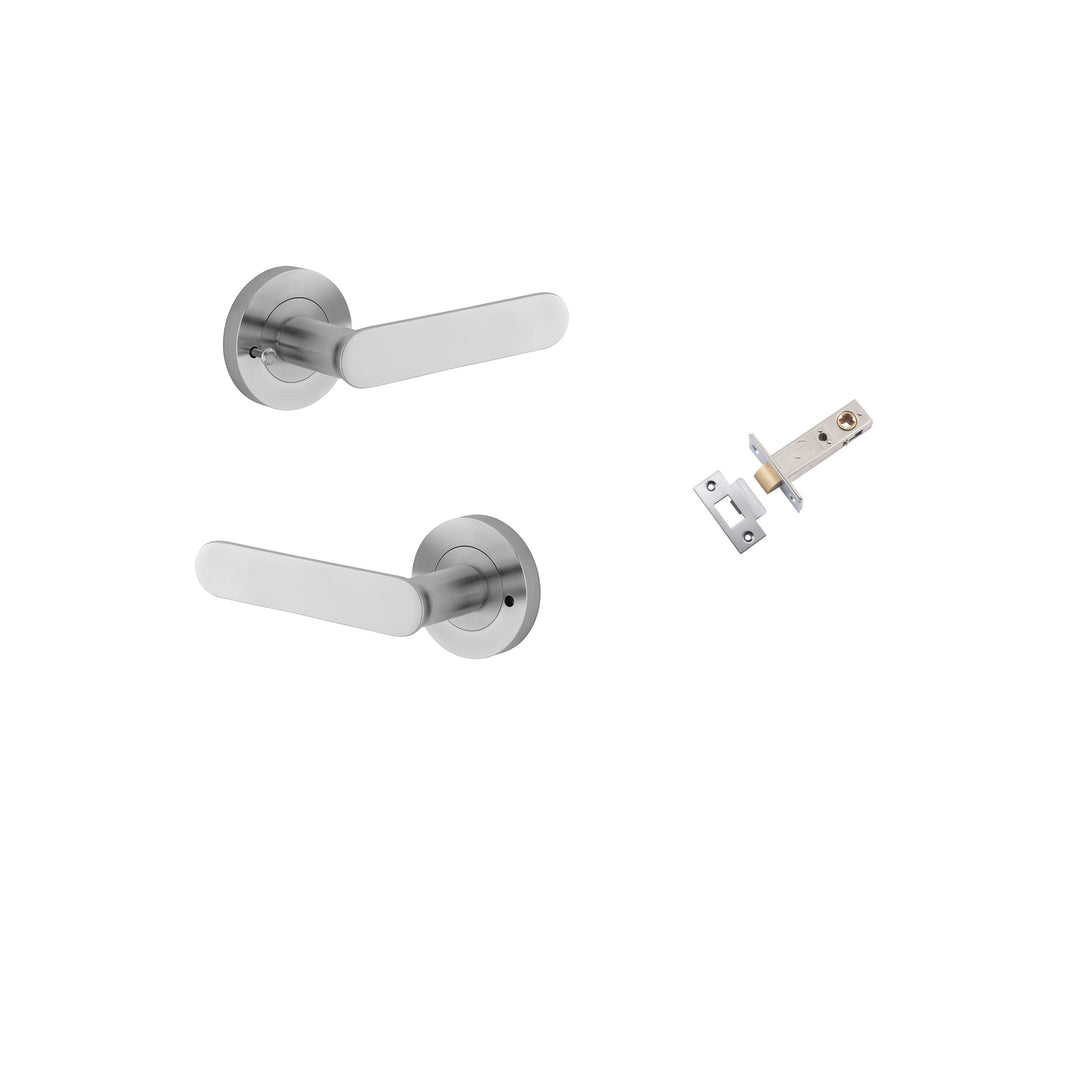 Bronte Lever on Rose Brushed Chrome Inbuilt Privacy Kit