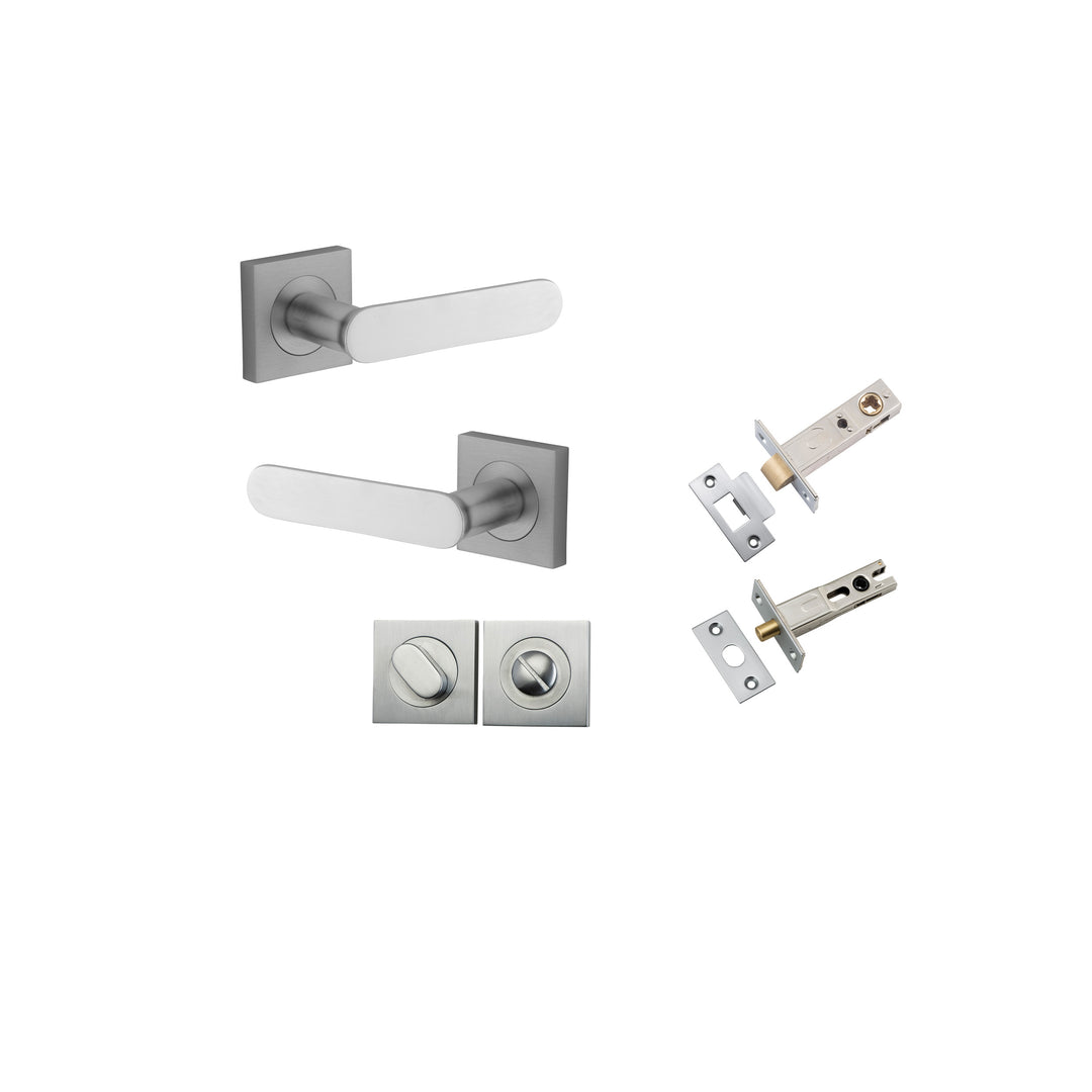 Bronte Lever on Square Rose Brushed Chrome Privacy Kit