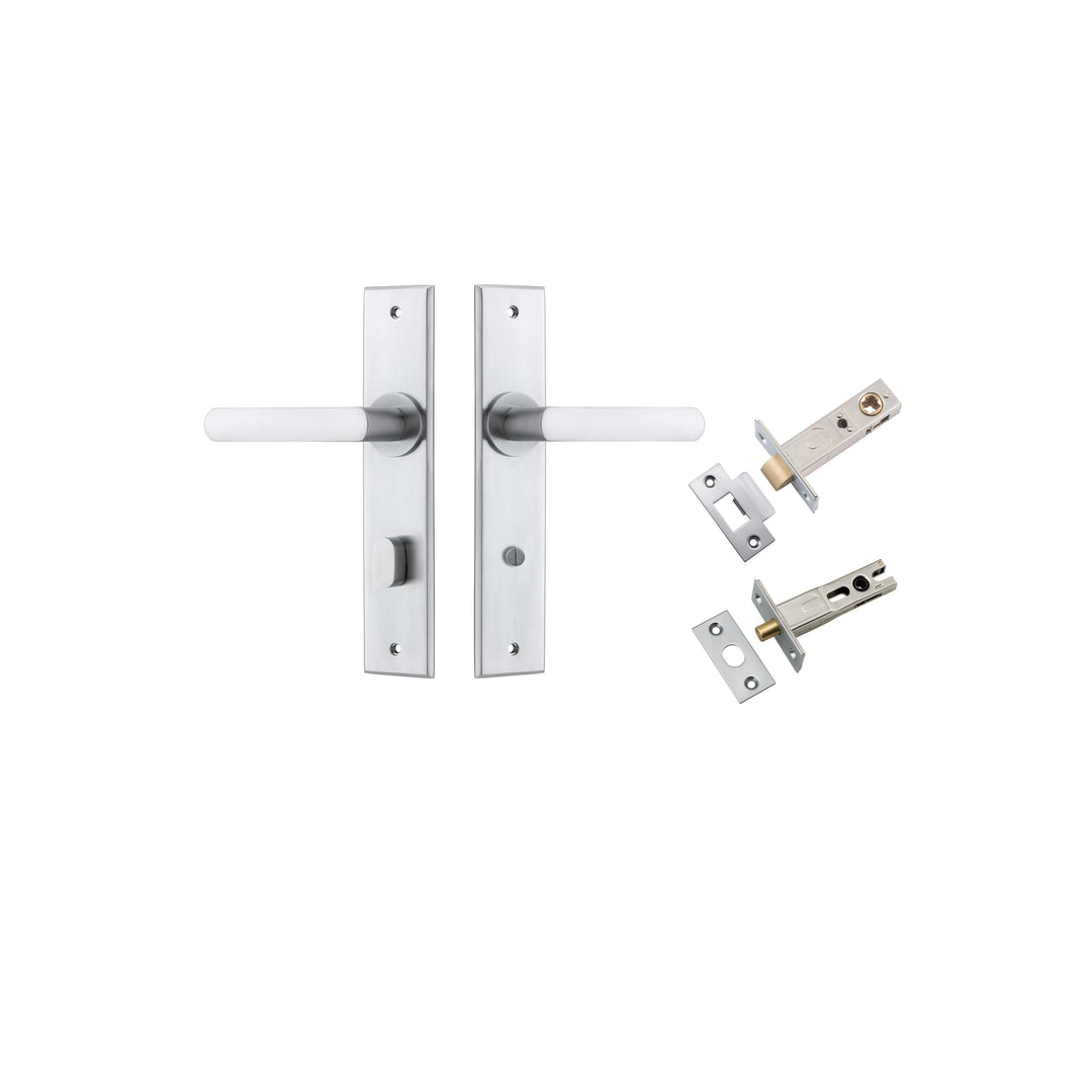 Osaka Lever Chamfered Brushed Chrome Privacy Kit