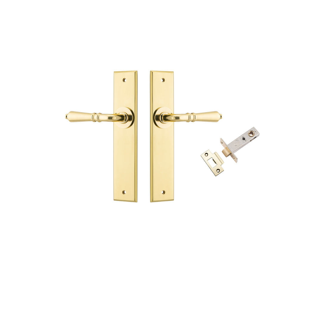Sarlat Lever Chamfered Brushed Gold PVD Passage Kit