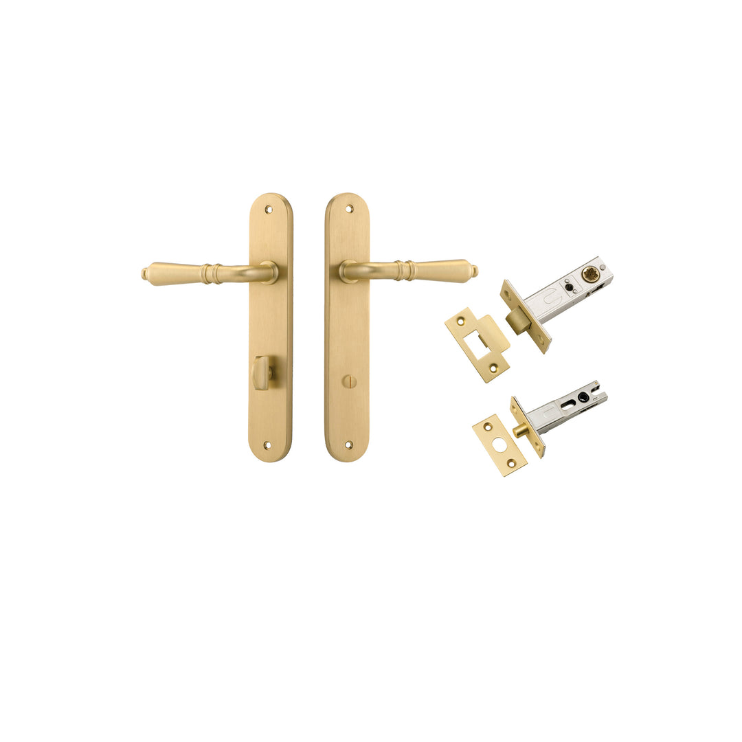 Sarlat Lever Oval Brushed Gold PVD Privacy Kit