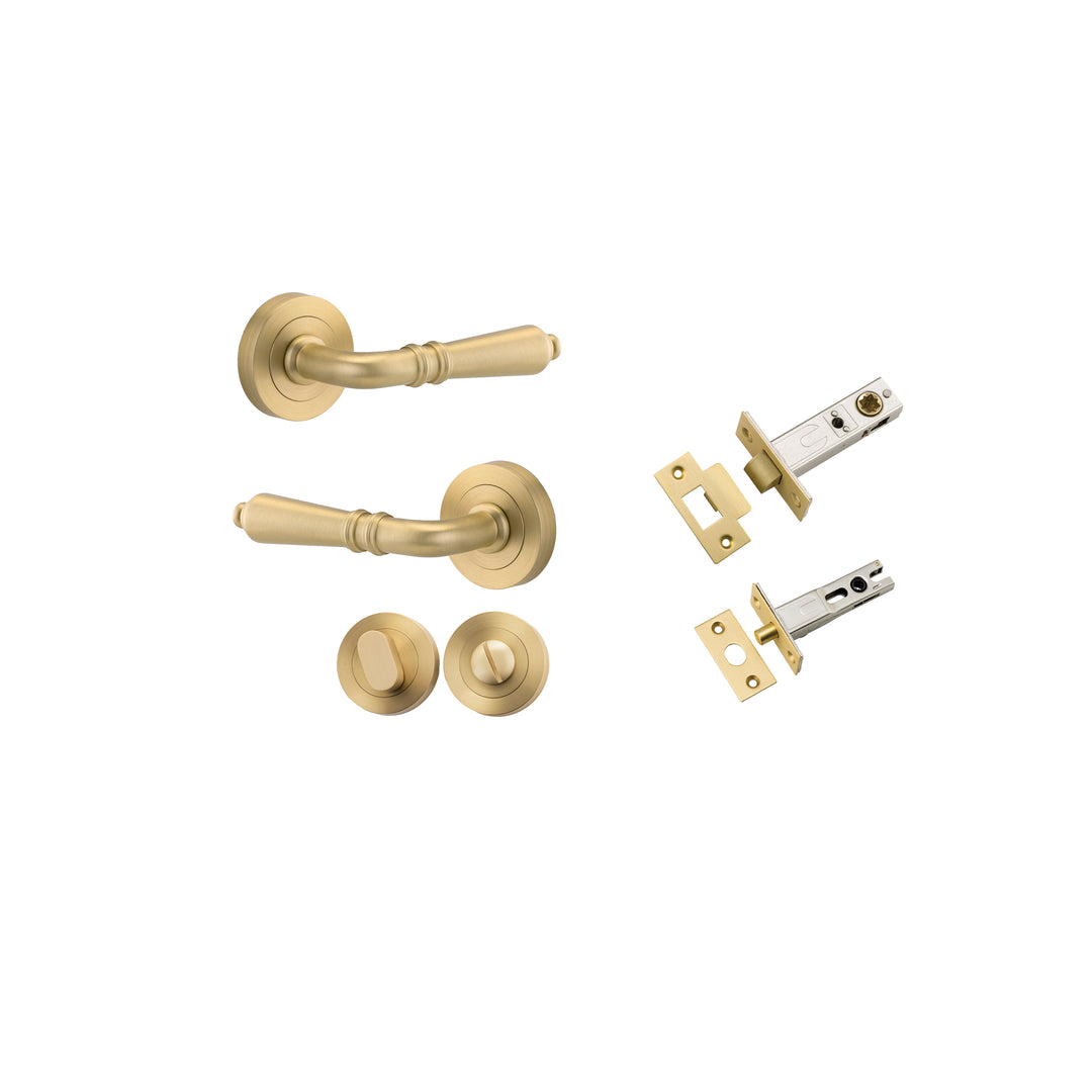 Sarlat Lever on Rose Brushed Gold PVD Privacy Kit