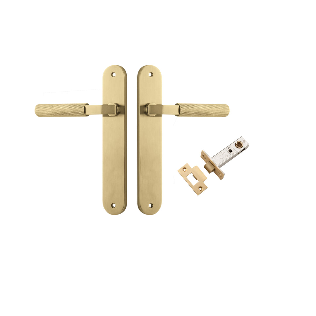 Brunswick Lever Oval Brushed Gold PVD Passage Kit