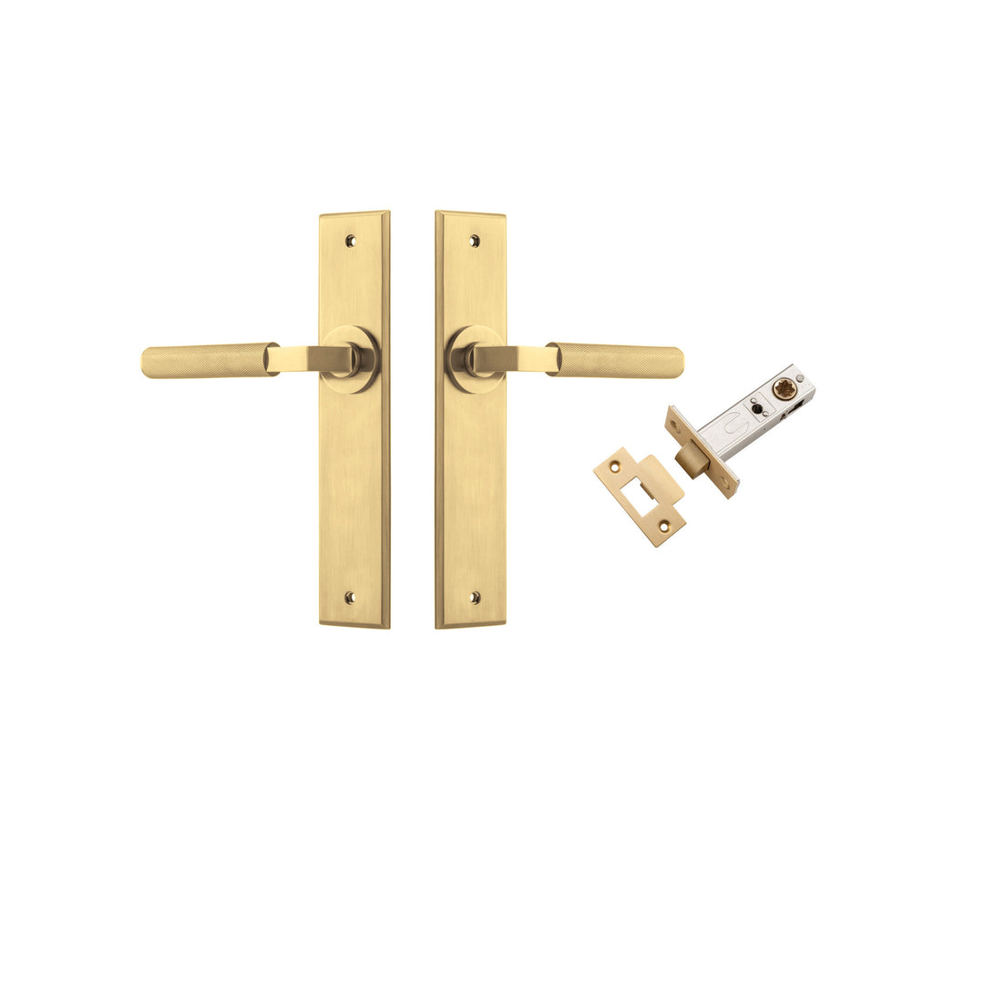 Brunswick Lever Chamfered Brushed Gold PVD Passage Kit