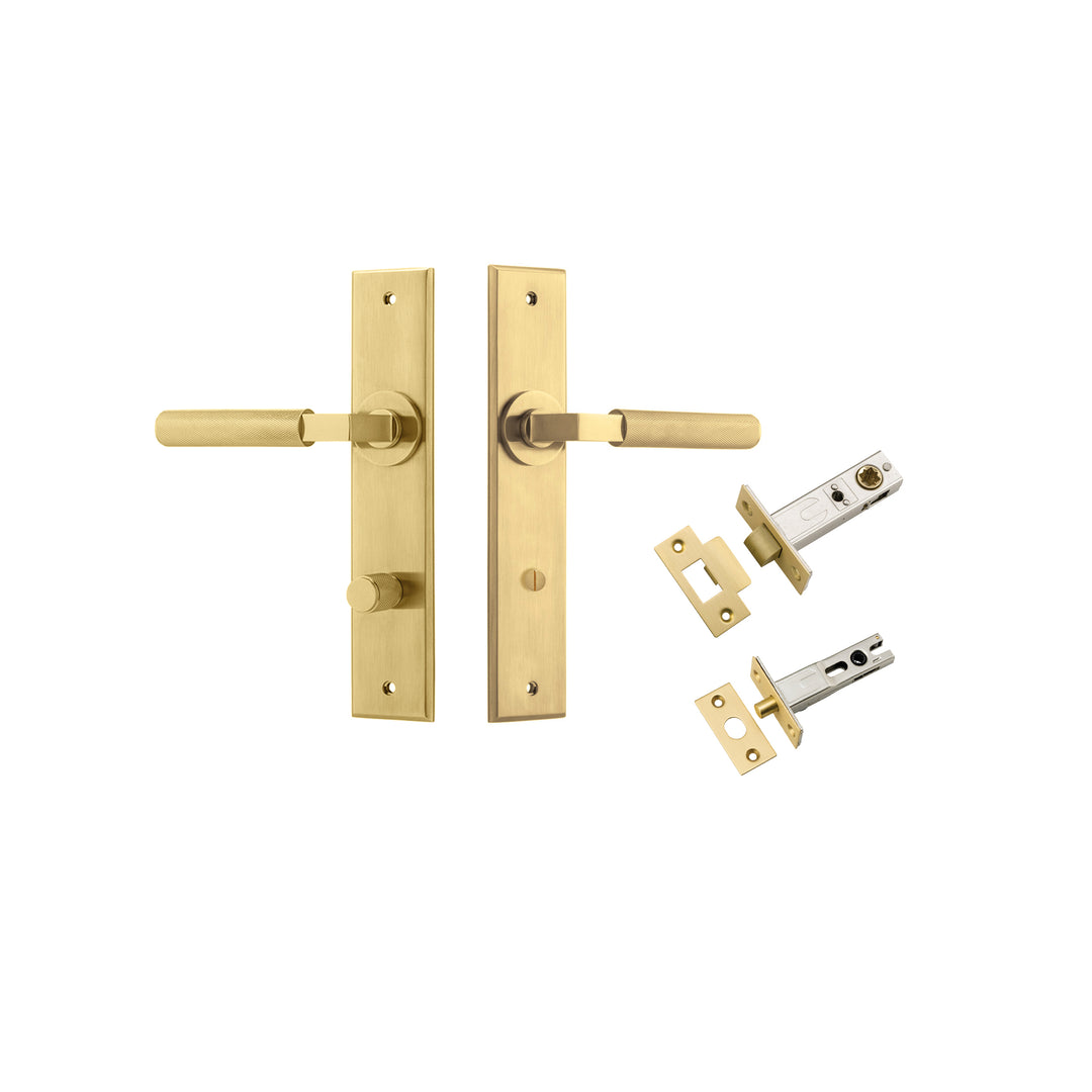 Brunswick Lever Chamfered Brushed Gold PVD Privacy Kit