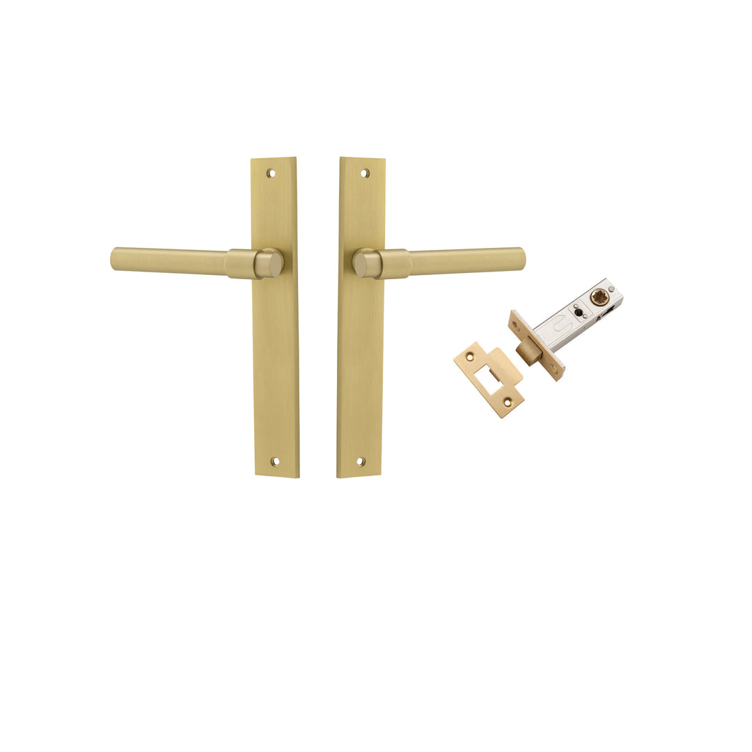 Helsinki Lever Rectangular Brushed Gold PVD Passage Kit
