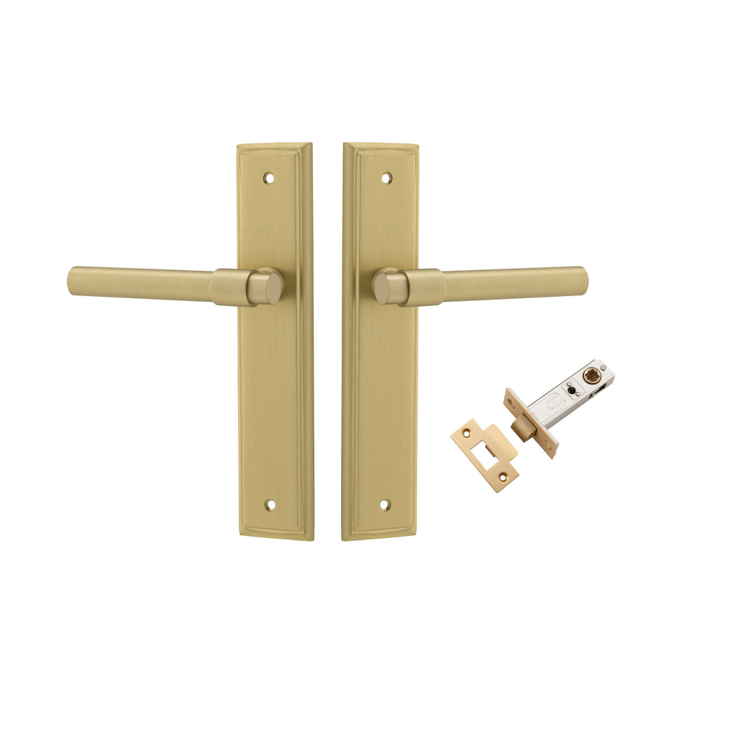 Helsinki Lever Stepped Brushed Gold PVD Passage Kit