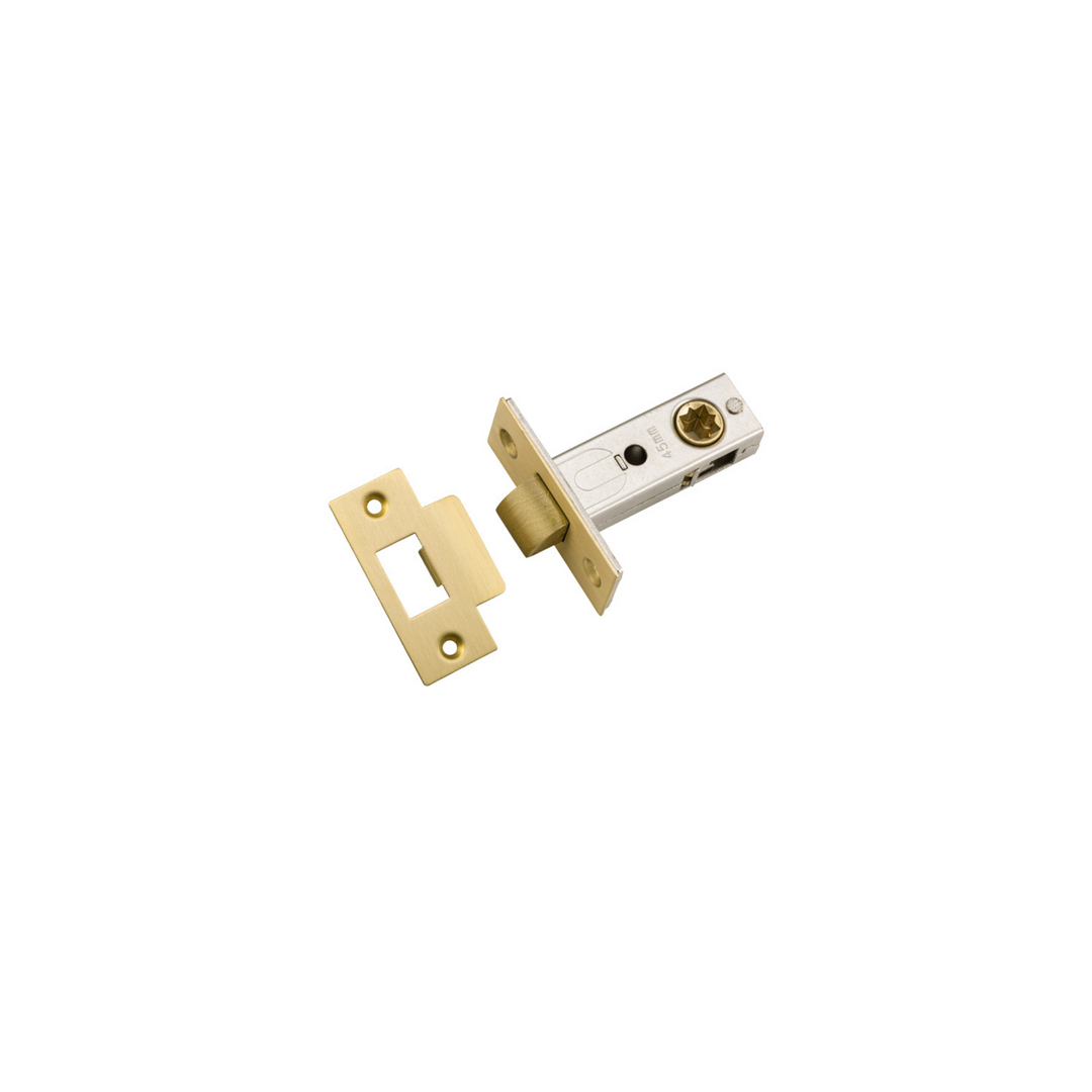 Tube Latch - Split Cam Hard Sprung 'T' Striker Brushed Gold PVD 45mm