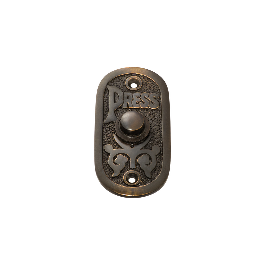 Bell Push Oval Antique Copper