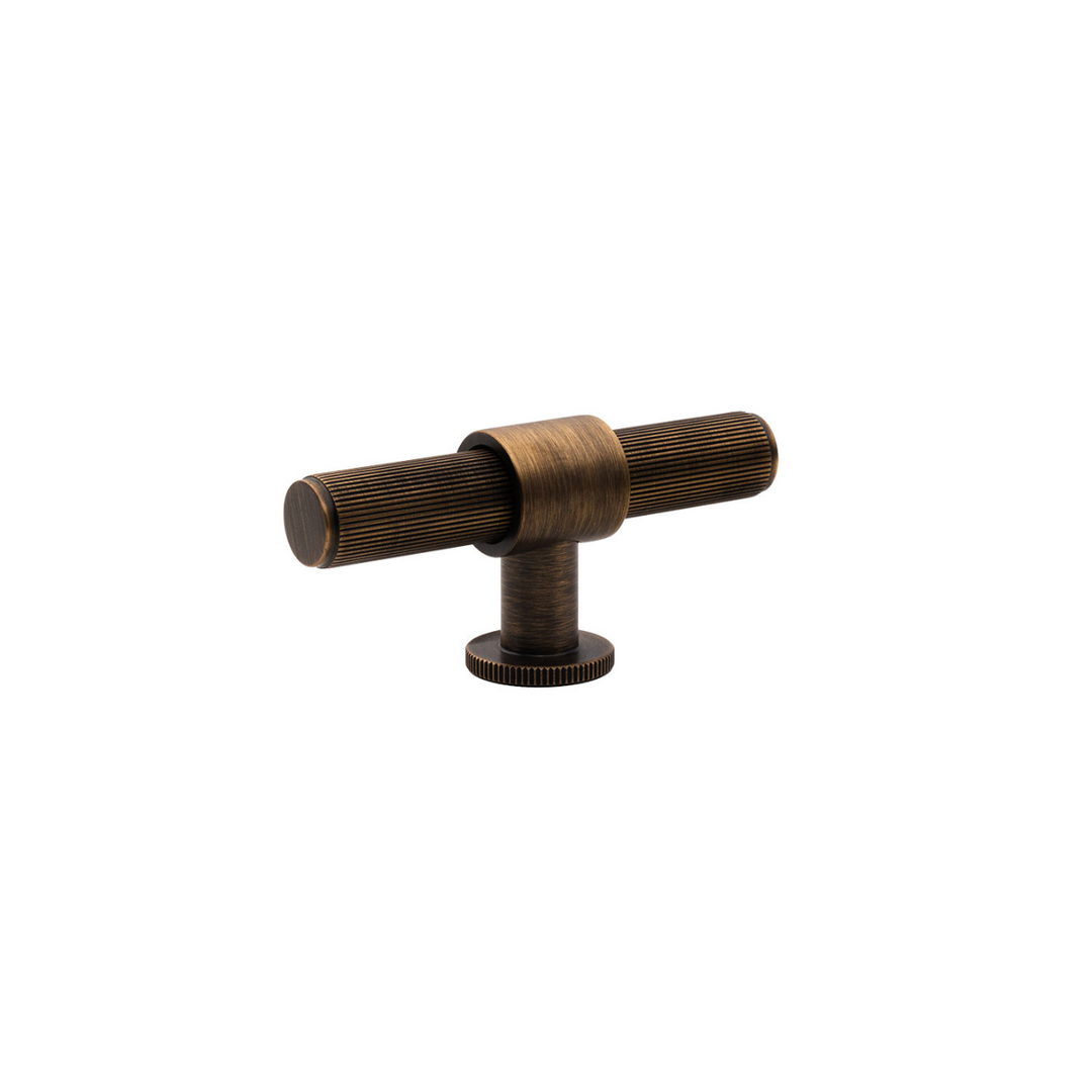 Belgravia Lined Solid Brass T Knob Bronze 82mm