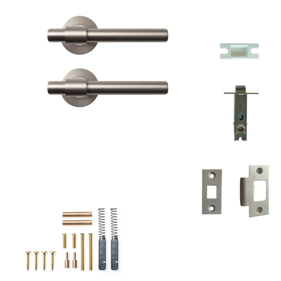Belgravia Plain Lever Passage Set Dull Brushed Nickel