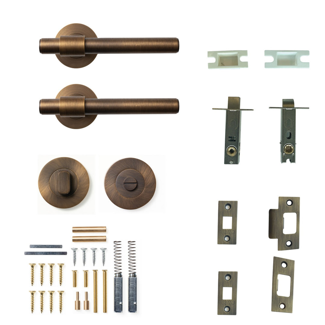 Belgravia Plain Lever Privacy Set Bronze
