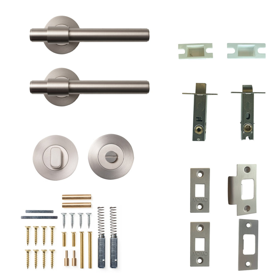 Belgravia Plain Lever Privacy Set Dull Brushed Nickel