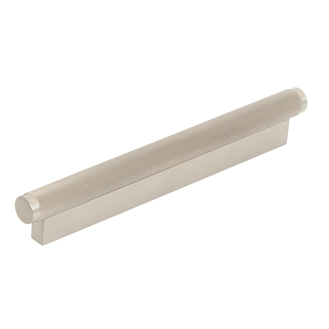 Brighton Solid Brass Knurled Pull Handle Dull Brushed Nickel 160mm