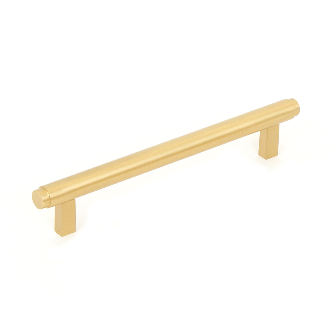 Bellevue Solid Brass Plain Bar Pull Brushed Satin Brass 160mm