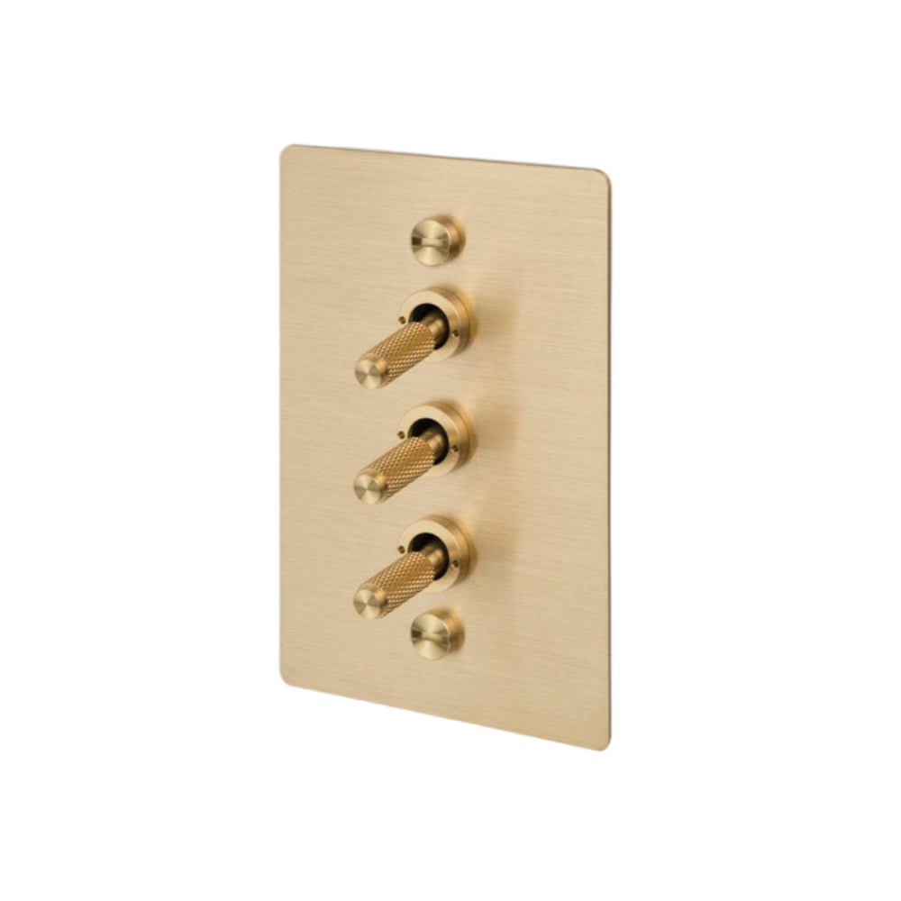 3G Toggle / Vertical / 2-Way / Cross / Brass