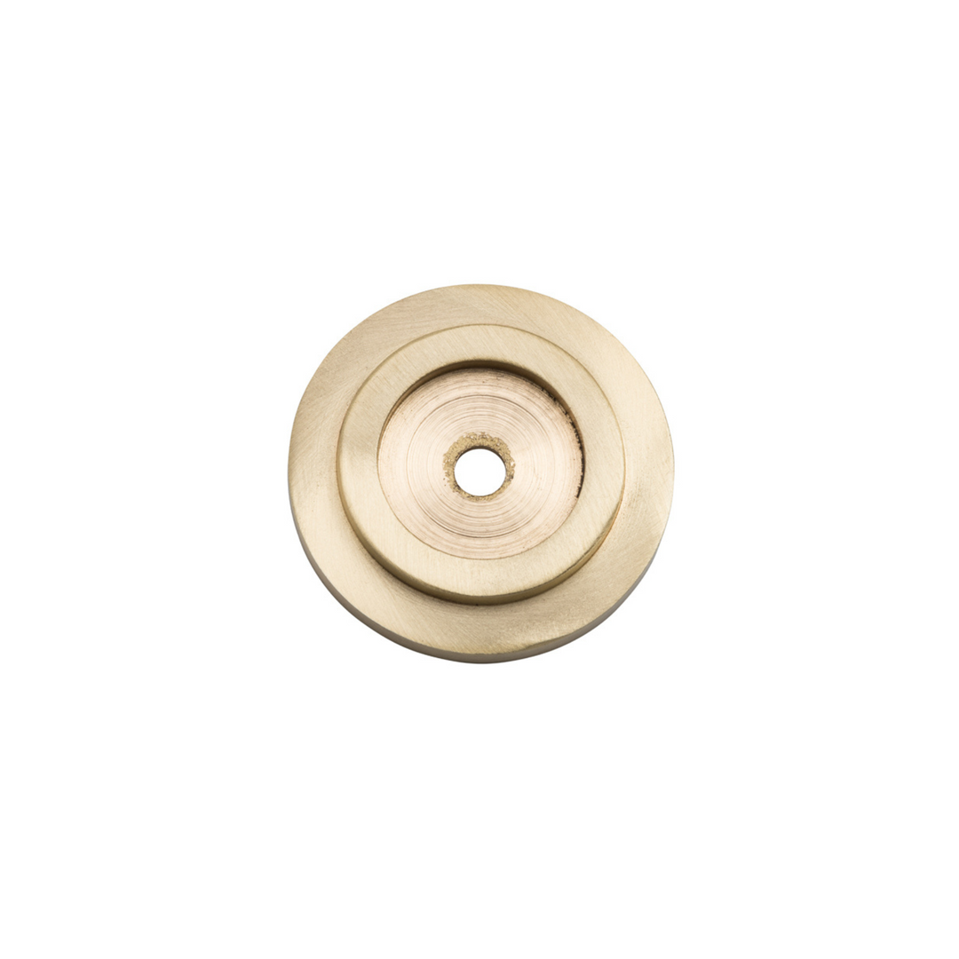 Knob Backplate Unlacquered Satin Brass 32mm