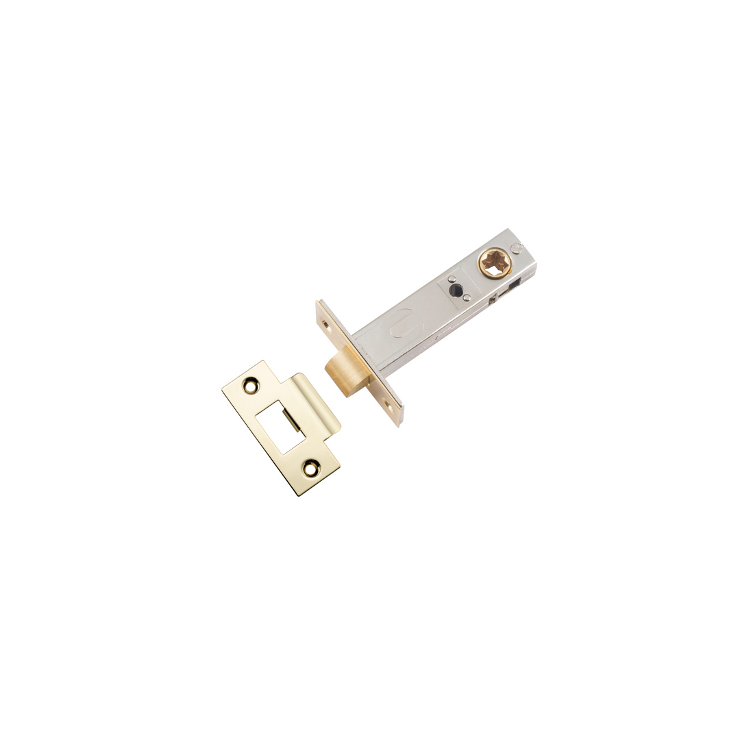 Tube Latch - Split Cam 'T' Striker Polished Brass 70mm