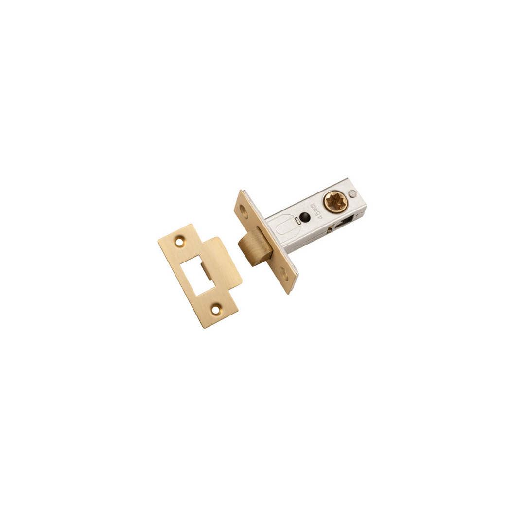 Tube Latch - Split Cam 'T' Striker Brushed Brass 45mm