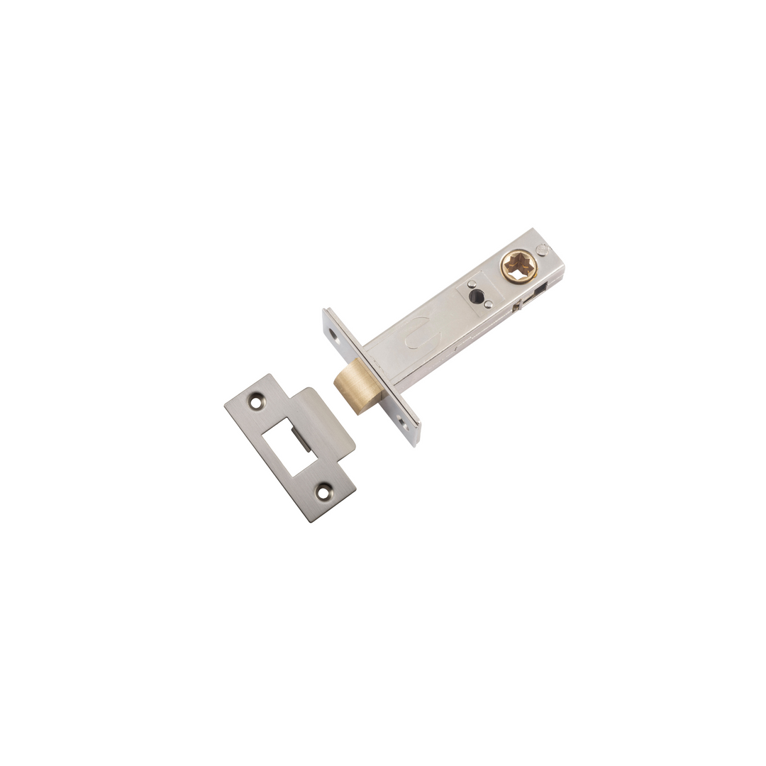 Tube Latch - Split Cam Hard Sprung 'T' Striker Satin Nickel 70mm