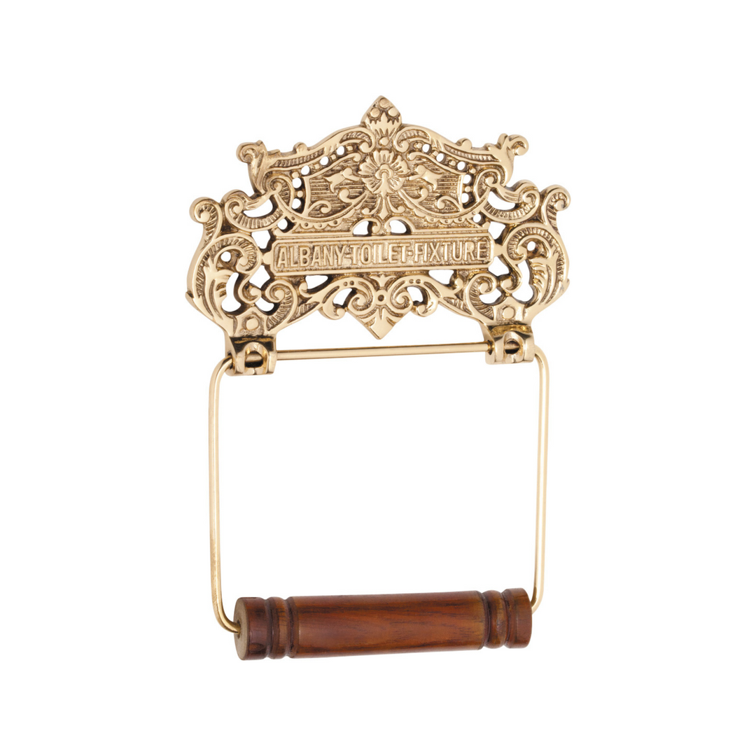 Albany Toilet Roll Holder Polished Brass