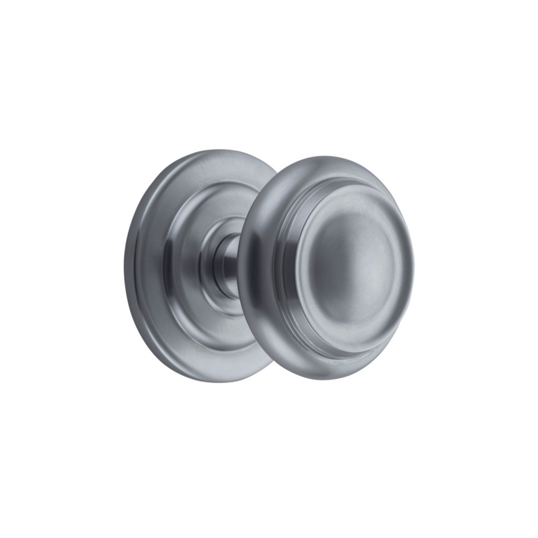 Sarlat Centre Door Knob Brushed Chrome