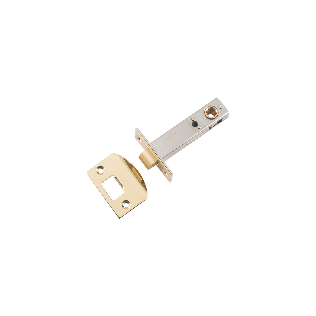 Tube Latch - Split Cam Polished Brass 70mm
