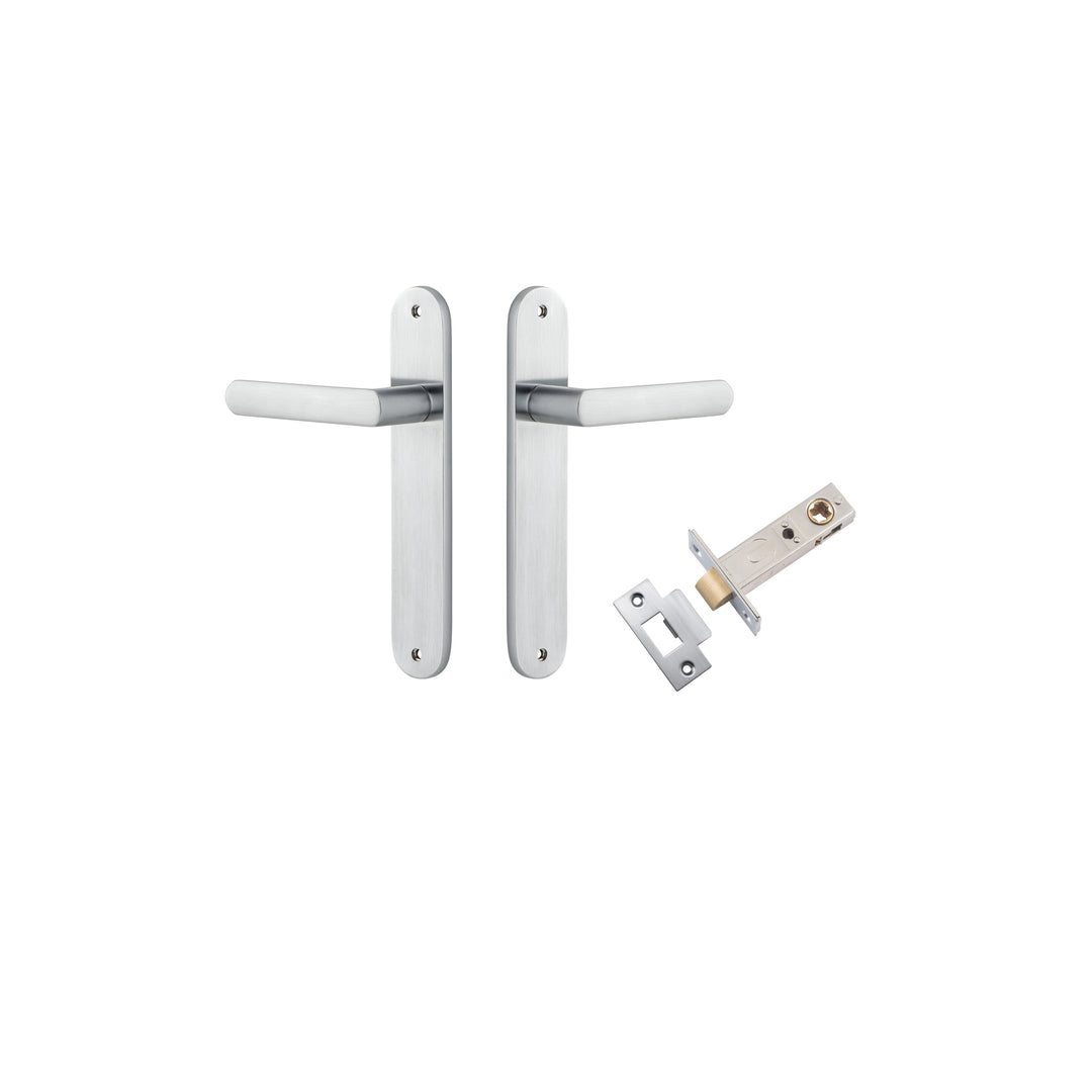 Osaka Lever Oval Brushed Chrome Passage Kit
