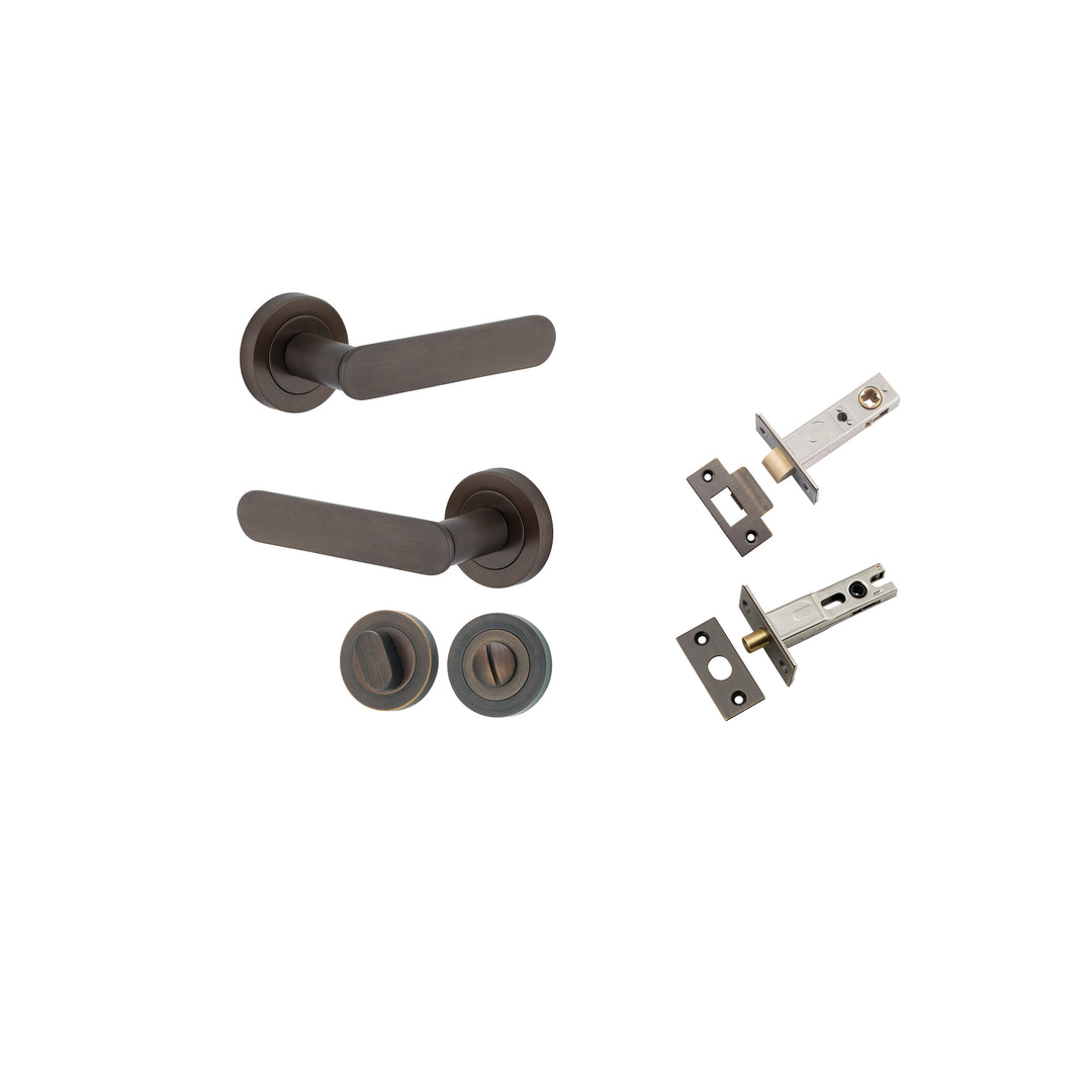 Bronte Lever on Rose Signature Brass Privacy Kit