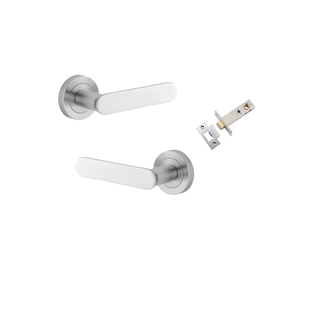 Bronte Lever on Rose Brushed Chrome Passage Kit