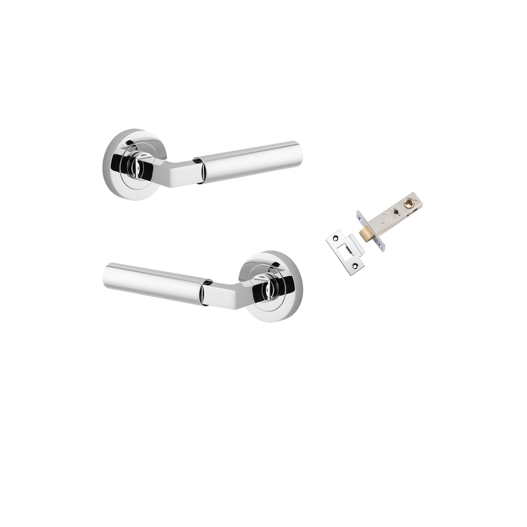 Berlin Lever on Rose Polished Chrome Passage Kit