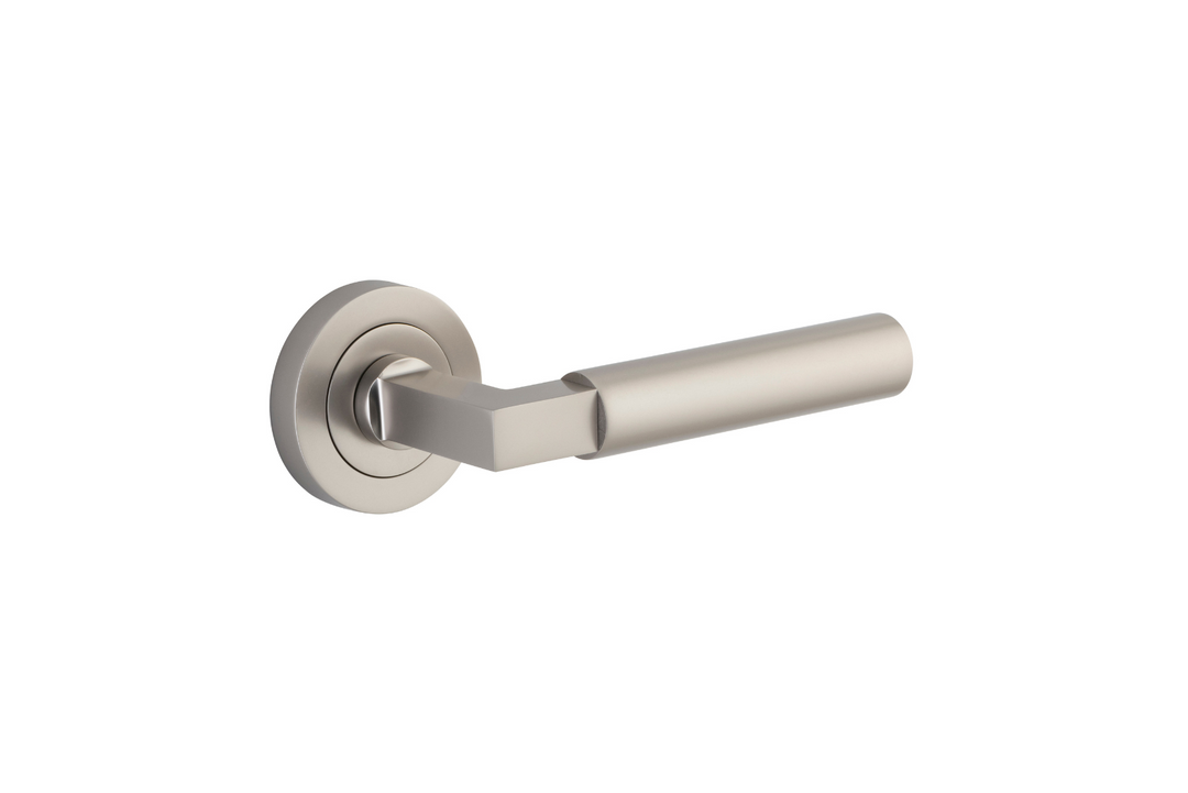 Berlin Lever on Rose Satin Nickel