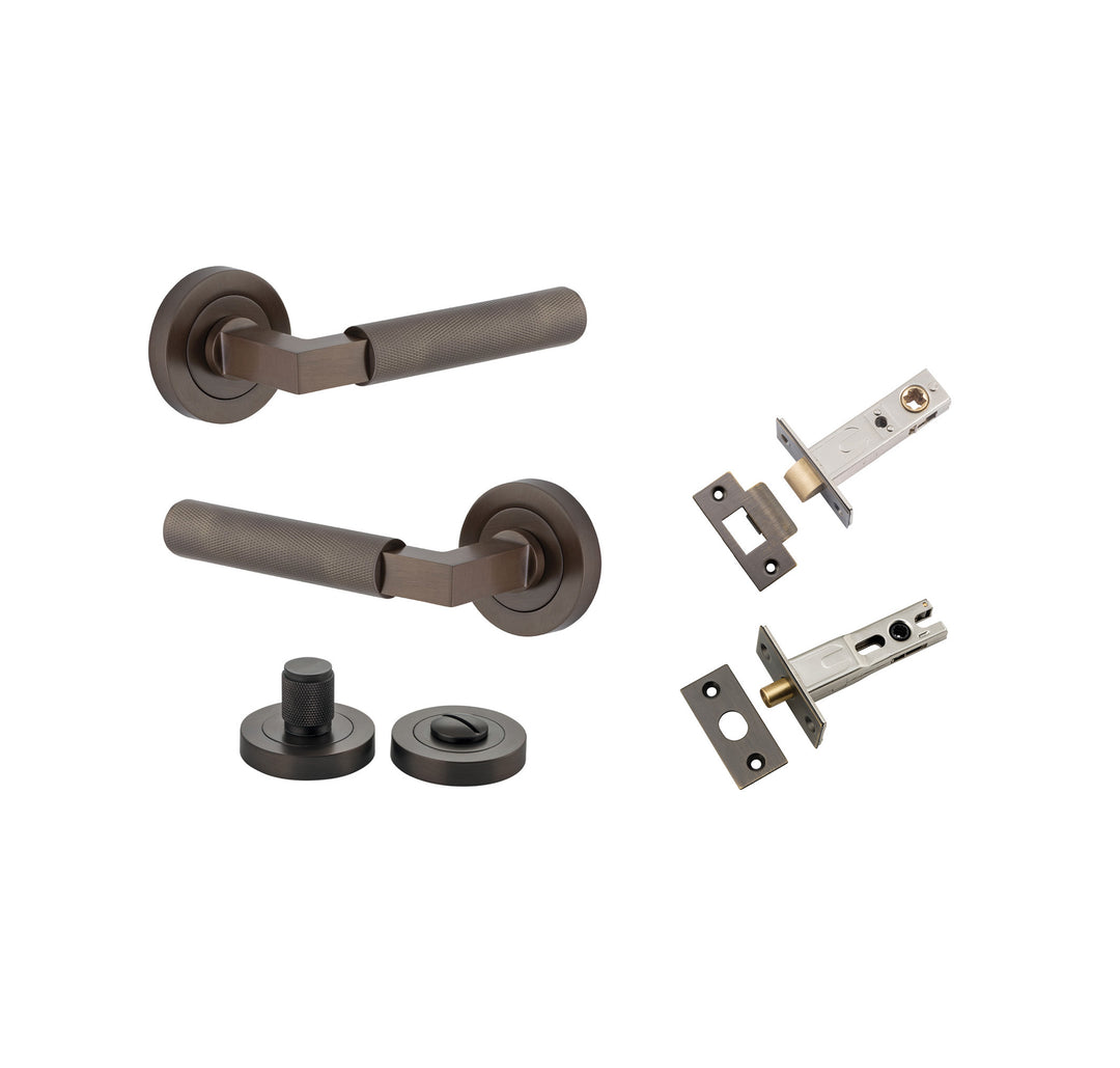 Brunswick Lever on Rose Signature Brass Privacy Kit
