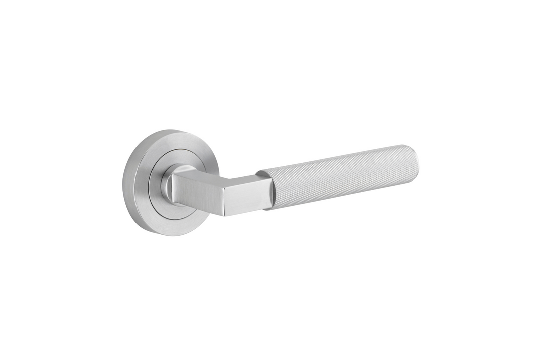 Brunswick Lever on Rose Brushed Chrome
