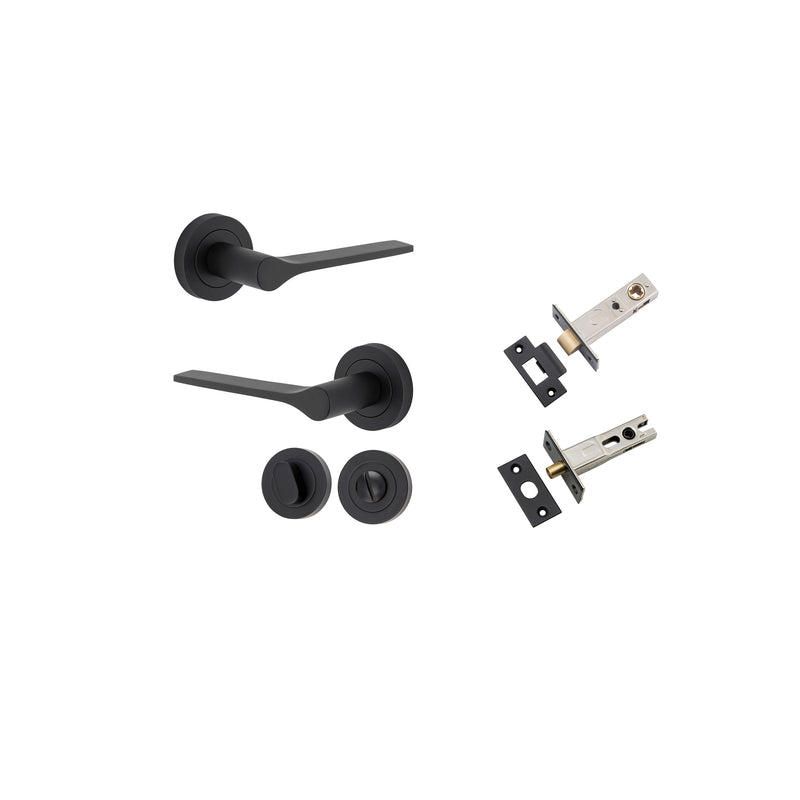 Como Lever on Rose Matt Black Privacy Kit