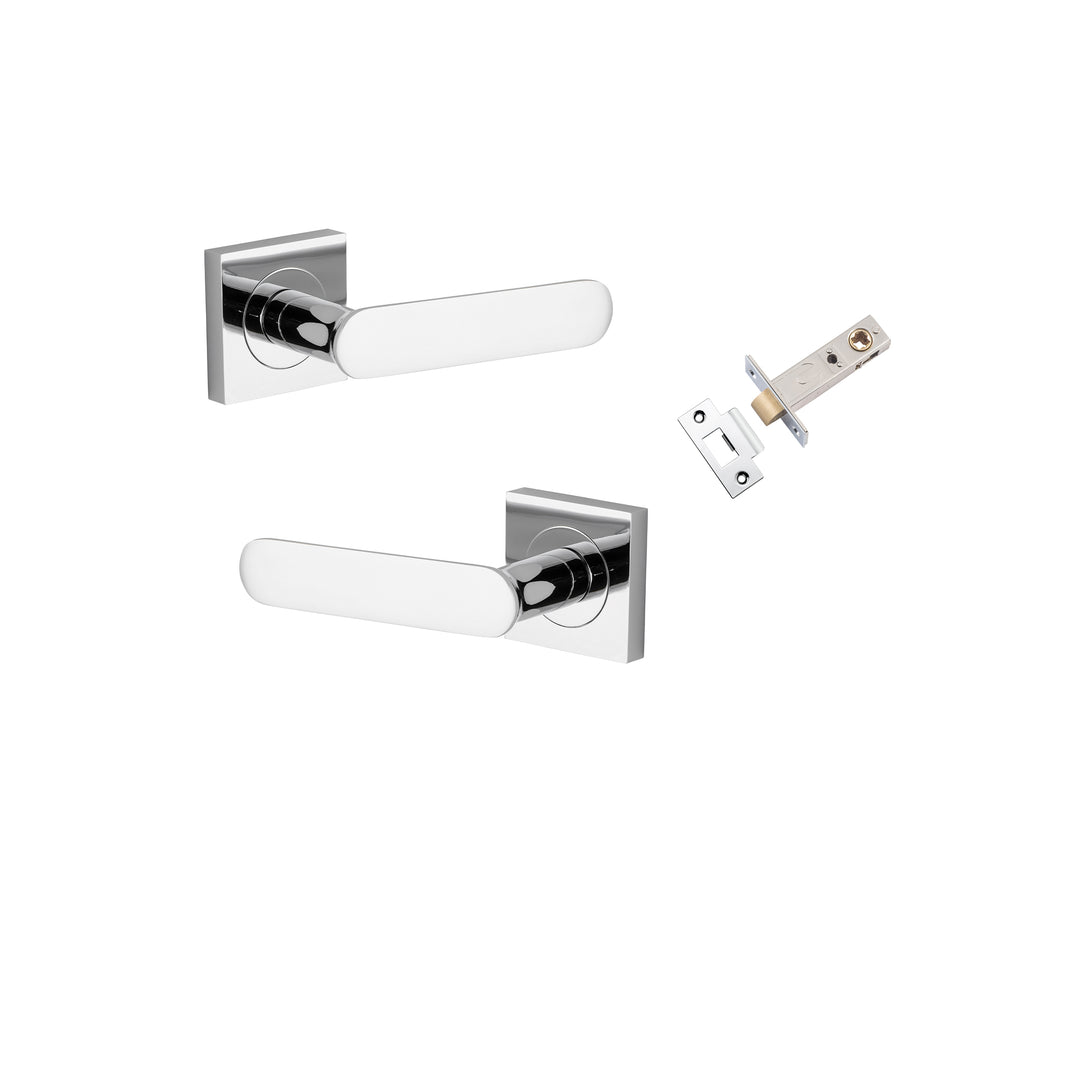 Bronte Lever on Square Rose Polished Chrome Passage Kit