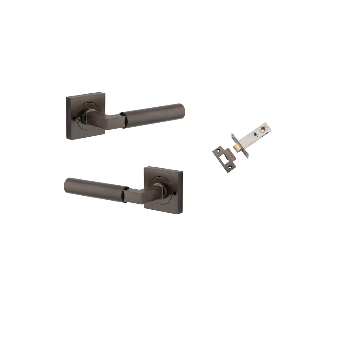 Berlin Lever on Square Rose Signature Brass Inbuilt Privacy Kit