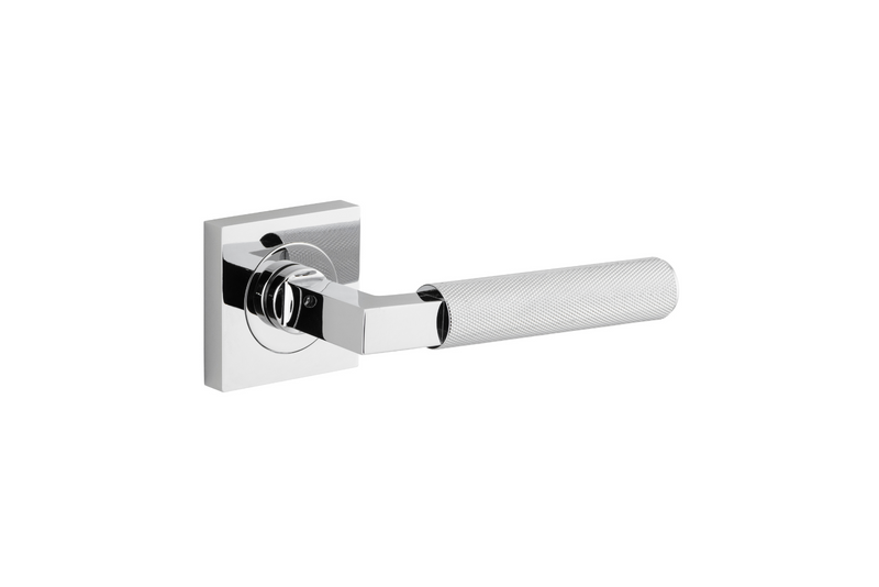 Brunswick Lever on Square Rose Polished Chrome