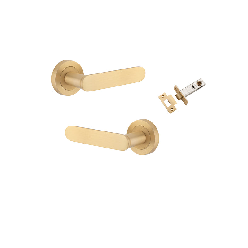 Bronte Lever on Rose Brushed Brass Passage Kit