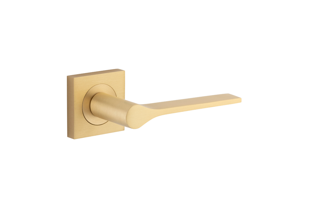 Como Lever on Square Rose Brushed Brass