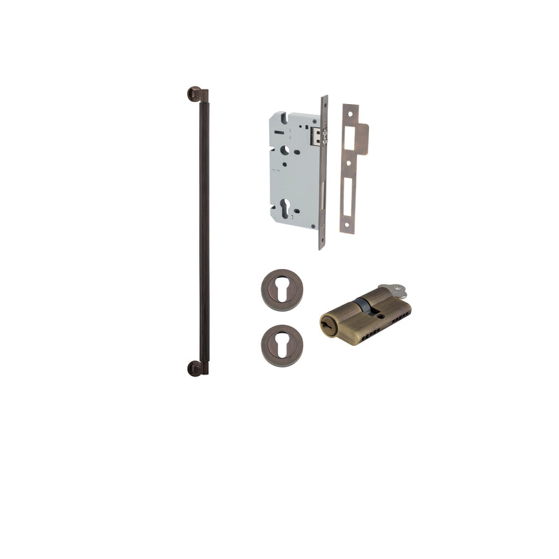 Brunswick Pull Handle Signature Brass 600mm Entrance Kit - Key/Key