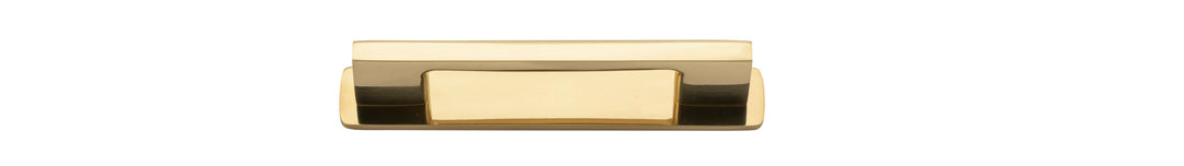 Cali Cabinet Pull with Backplate Polished Brass CTC 96mm