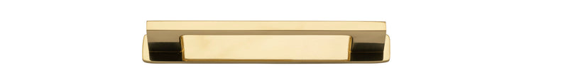 Cali Cabinet Pull with Backplate Polished Brass CTC 128mm