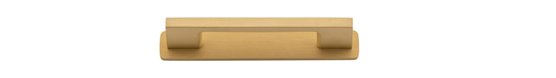 Cali Cabinet Pull with Backplate Brushed Brass CTC 96mm