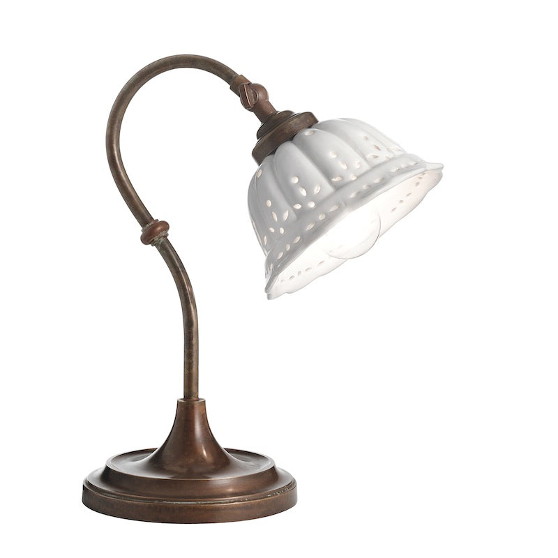 Anita Brass and Ceramic Shade Table Lamp
