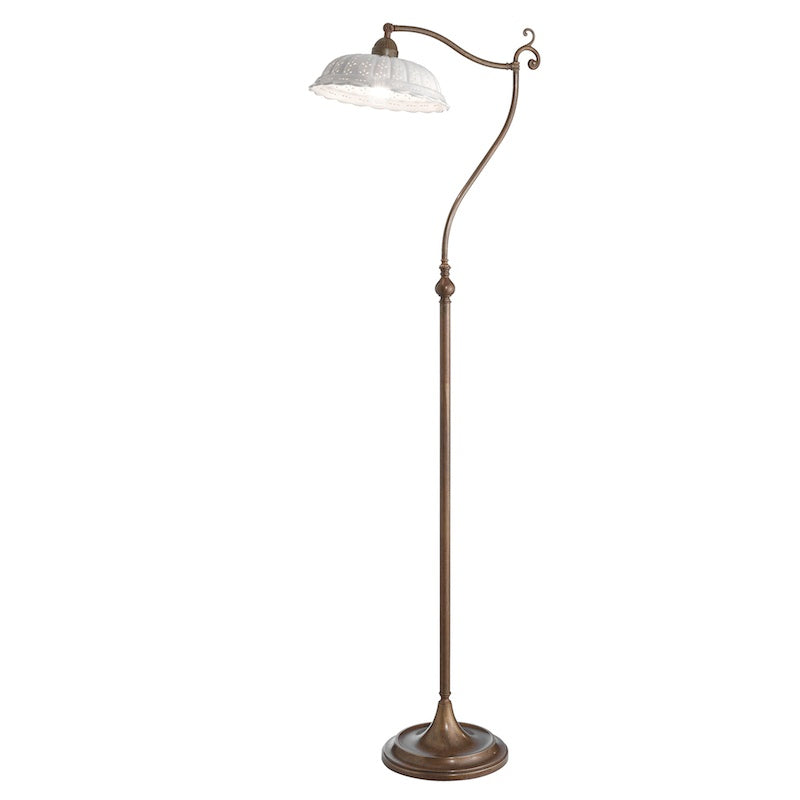 Anita Brass and Ceramic Shade Floor Lamp