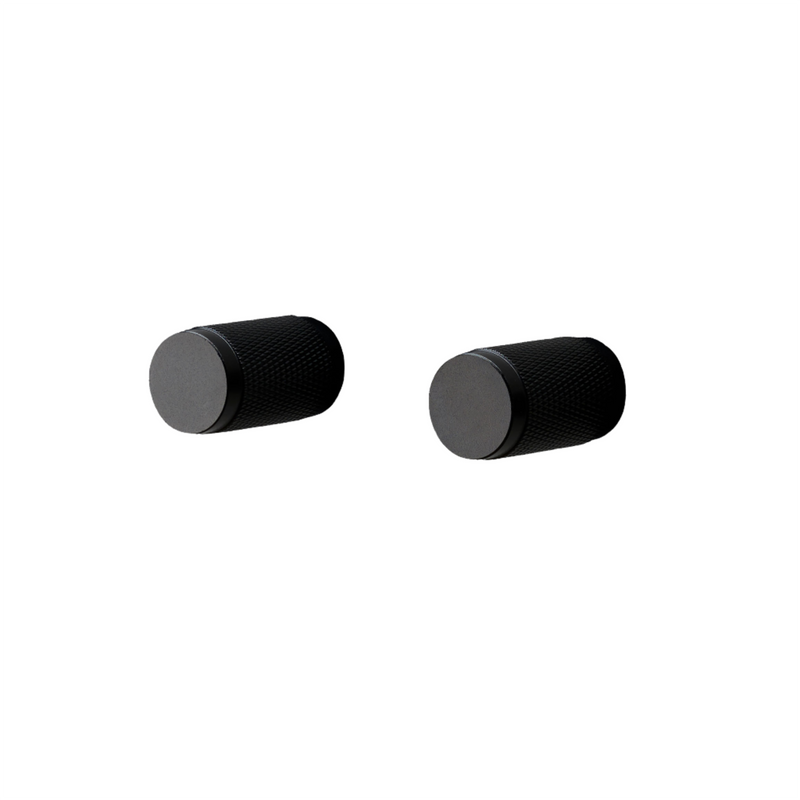 Furniture Knob / Cross / Black - Pair