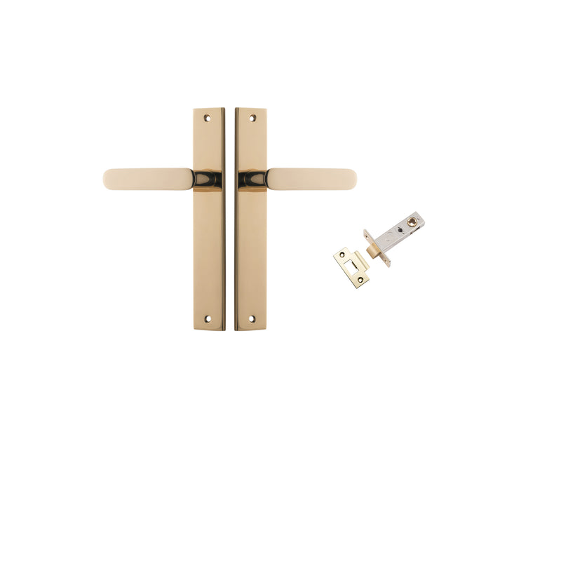 Bronte Lever Rectangular Polished Brass Passage Kit