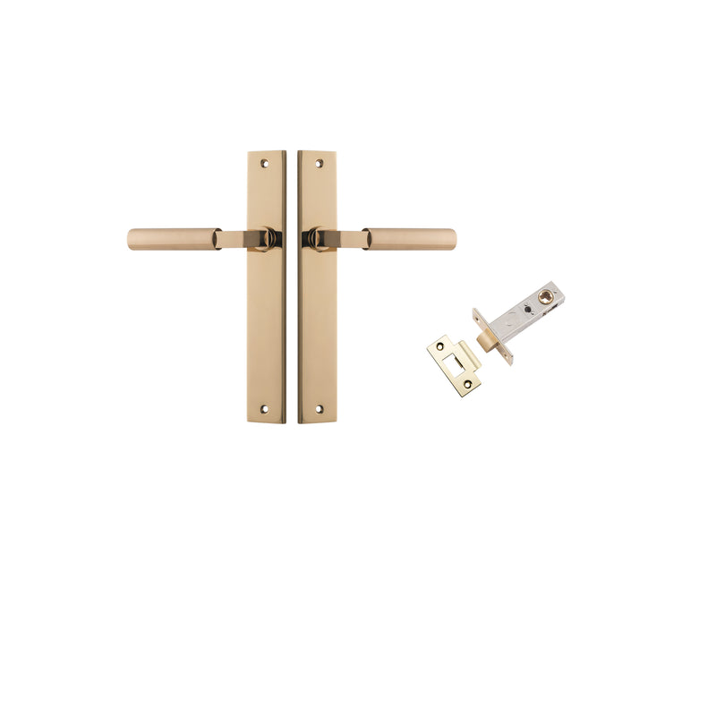 Berlin Lever Rectangular Polished Brass Passage Kit