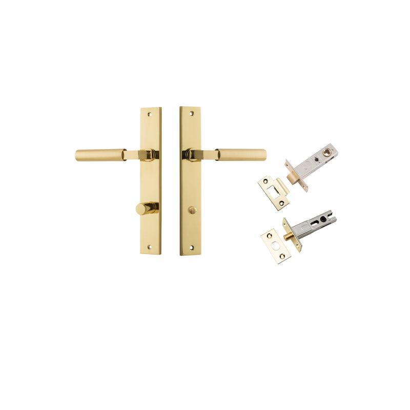 Berlin Lever Rectangular Polished Brass Privacy Kit